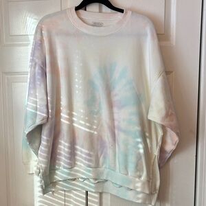 American Eagle Ahh-amazingly Soft Pastel Tie-Dye Sweatshirt - Jegging Fit-Small